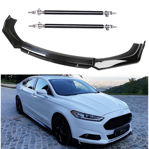 Gloss black front bumper - front, lip