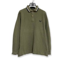 Polo Fred Perry Vert Kaki Uni - Taille S Homme
