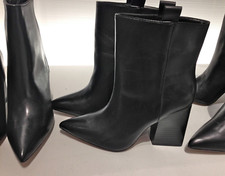 RARE Boots bottines cuir noir