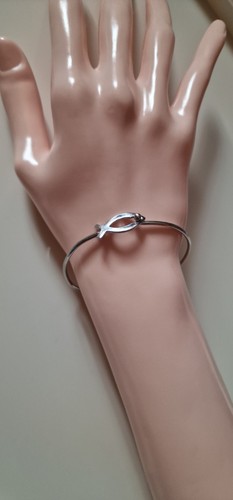 Bracelet jonc argent - bracelet, massif