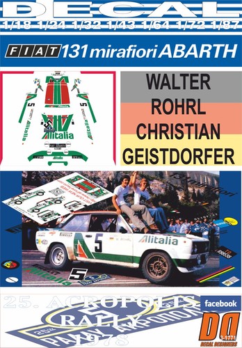 Decal fiat 131 abarth rohrl - 131,