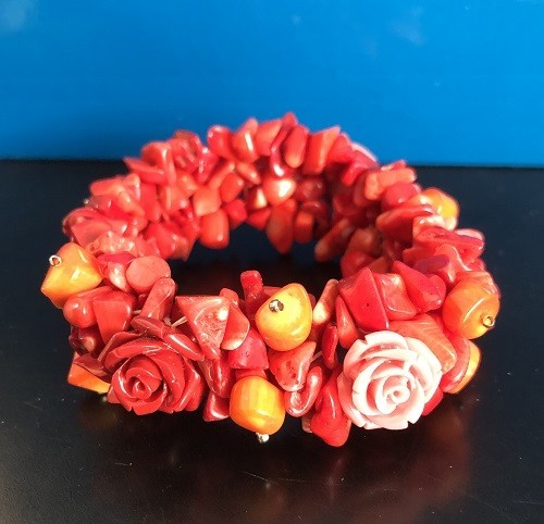 Bracelet corail bambou - bracelet,