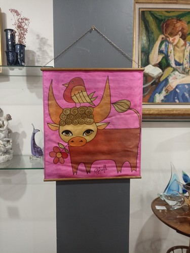 Peinture sur soie - soie, vintage