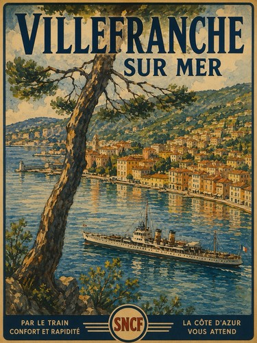 Affiche poster villefranche - poster,