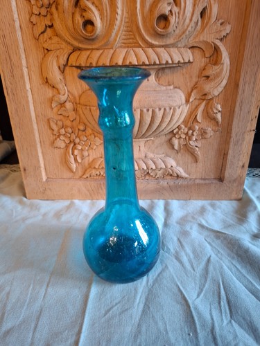 Vase soliflore bleu en verre - vase,