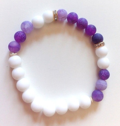Bracelet agate élastique - agate,