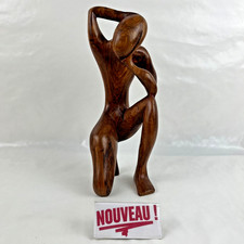 ➜BEAUTIFUL ABSTRACT WOODEN SCULPTURE/STATUE exotic modernist man 28cm