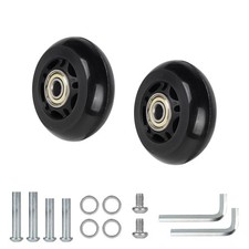 2x Roulette Valise Caoutchouc