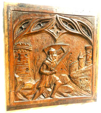 Panneau bois sculpté ancien