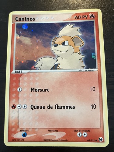 Carte pokemon caninos - carte,