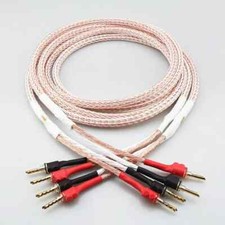 Audiophile HiFi Speaker Cable 12TC 8N OCC Copper 24 Strands With Banana Plug