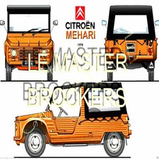 CITROEN MEHARI Orange - Poster
