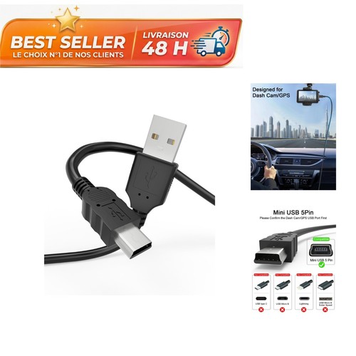 Câble usb vers mini - vers,