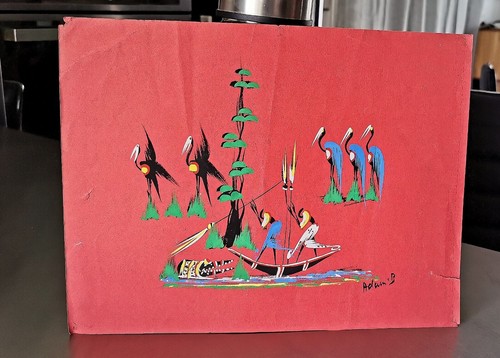 Peinture africaine gouache - , sur