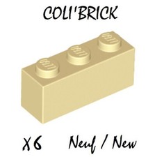Lego 3622 - 6x Briques / Brick 1x3 - Beige / Tan - 45505 4162465 NEW NEUF