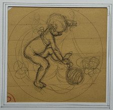 Putto Nourrisson Ballon DESSIN