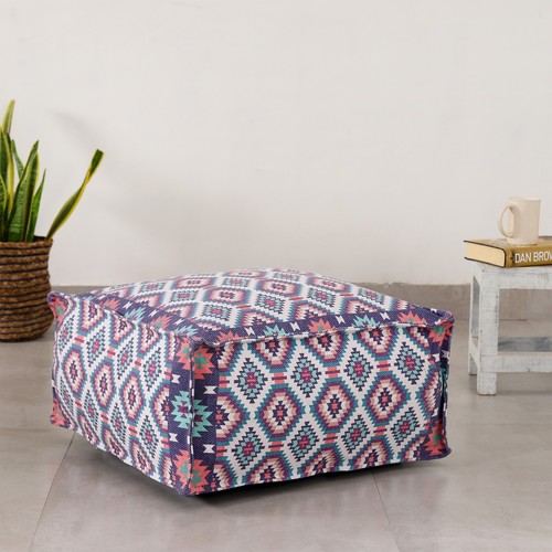 Couvre pouf ottoman tissé - tissé, À