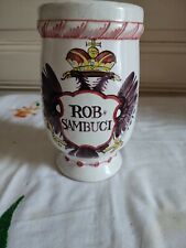 Nargisz Earthenware Pharmacy Jar "Rob Sambuci" Crowned Two-Headed Eagle Decor