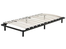 Sommier à Lattes en Acier pour Lit Simple 90 x 200 cm avec 24 Lattes en Bois Com
