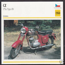 1960 CZ C.Z. 175cc Type 450 Czechoslovakia Bike Motorcycle Photo Spec Card