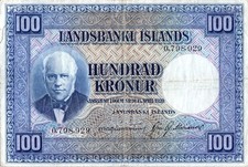 100 Kronur J. Sigurdsson -