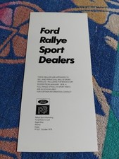 Ford Escort Rallye Sport Dealers List 1975 VGC RS2000 RS1800 Broad Stripe