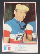 1961 FRANCOIS MAHE TOUR FRANCE CYCLING SPRINT CYCLING MIRROR CARD WIELRIJDER