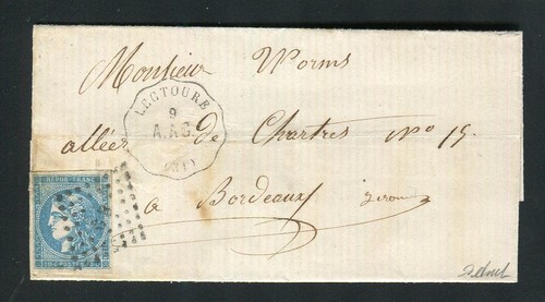 Rare lettre lectoure pour - rare,