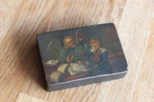 Superbe et rare boîte en bois peint. Vernis Martin.  XVIIIé siécle