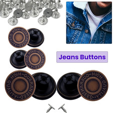 Cuir Veste Bouton Marteau Sur Jean Remplacement Jeans Boutons avec Broche 17mm