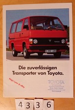 TOYOTA LITE ACE/ HI-ACE/ MODEL F Brochure Allemand 8 pages 198?