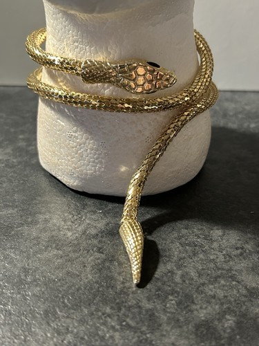 Collier serpent doré - collier, acier