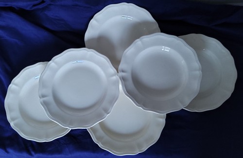 Assiettes plates crème - 6,