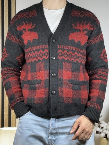 Cardigan motif élan et - cardigan, à