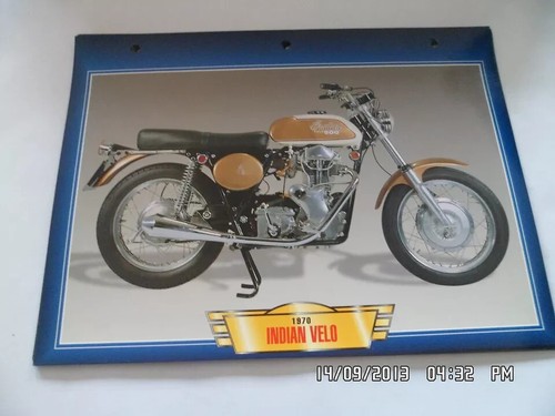 Carte fiche moto - 1970, indian