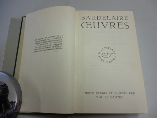 Beaudelaire œuvres nrf la - beaudelaire,