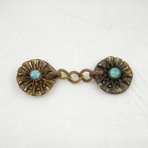 Antique art nouveau brass - art, cape