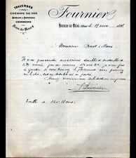 "NEUILLY-LE-REAL (03) SAWMILL / TRAVERSES DE FER "FOURNIER" in 1896