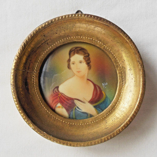 Ancienne peinture miniature - peinture,