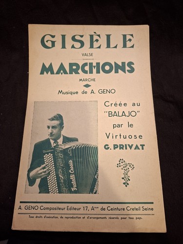 Partition gisèle marchons - gisèle,