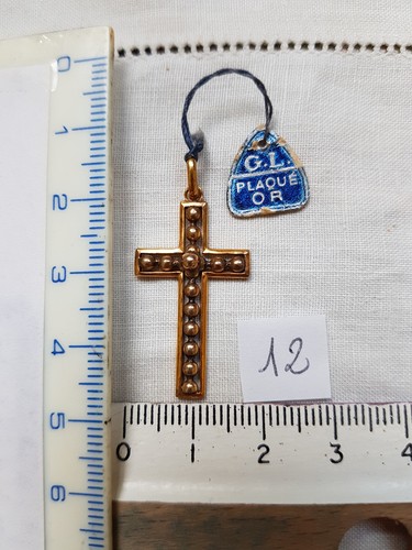 Croix pendentif plaqué or - plaquÉ,