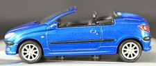 Peugeot 206 cc Blue Cabriolet 1:36 Die-cast Welly