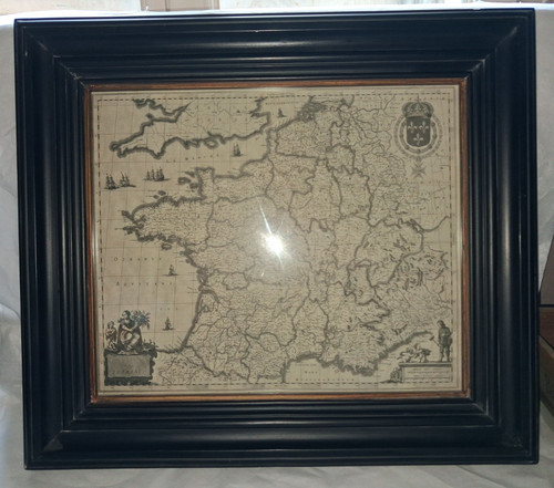 Cadre noir doré carte - et,