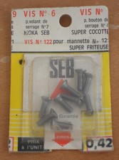 SEB  Pièce détachée - 9 vis pour MOKA - SUPER COCOTTE - SUPER FRITEUSE