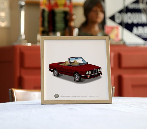 Poster bmw e30 cabriolet - poster,