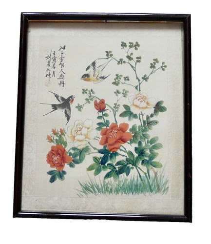 Peinture sur soie - peinture,