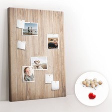 Décoratif Tableau d'affichage Tableau en liège 80x120 - Texture bois clair