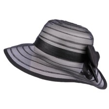 Chapeau mariage noir vaporeux