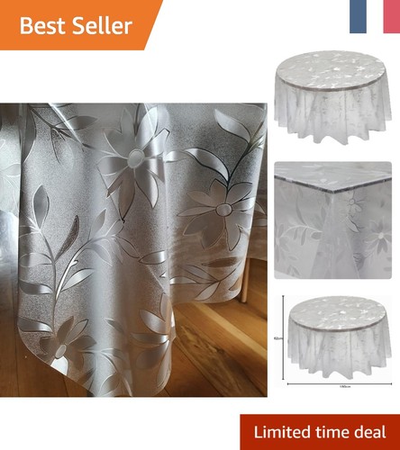Nappe ronde transparente - transparente, en