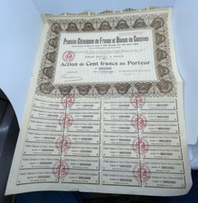 OLD ACTION PAPER/GOOD CARRIER CHEMICAL FROM FRANCE & BLANCS COMINES 1931